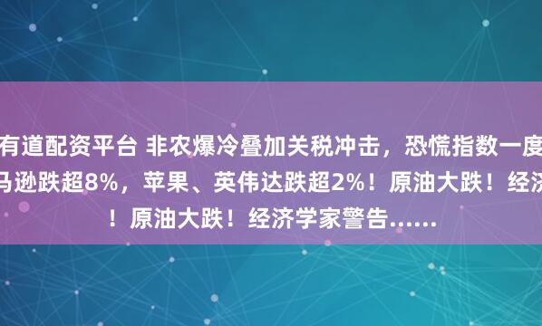 有道配资平台 非农爆冷叠加关税冲击,恐慌指数一度涨超29%,亚马逊跌超8%,苹果、英伟达跌超2%!原油大跌!经济学家警告......