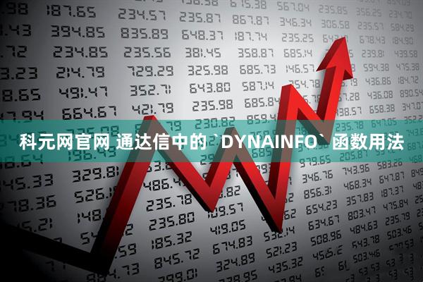 科元网官网 通达信中的 `DYNAINFO` 函数用法